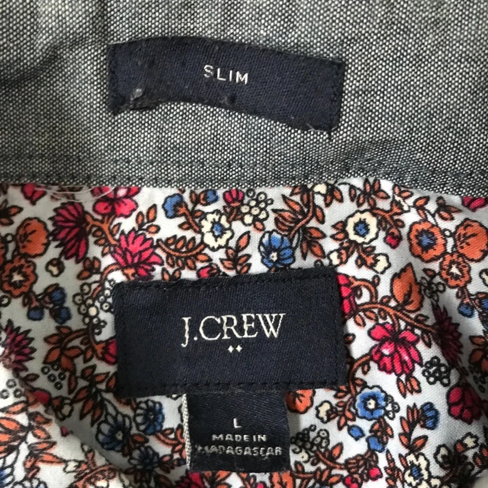 J CREW MENS SHIRT BUTTON DOWN LONG SLEEVE COLLARED LARGE